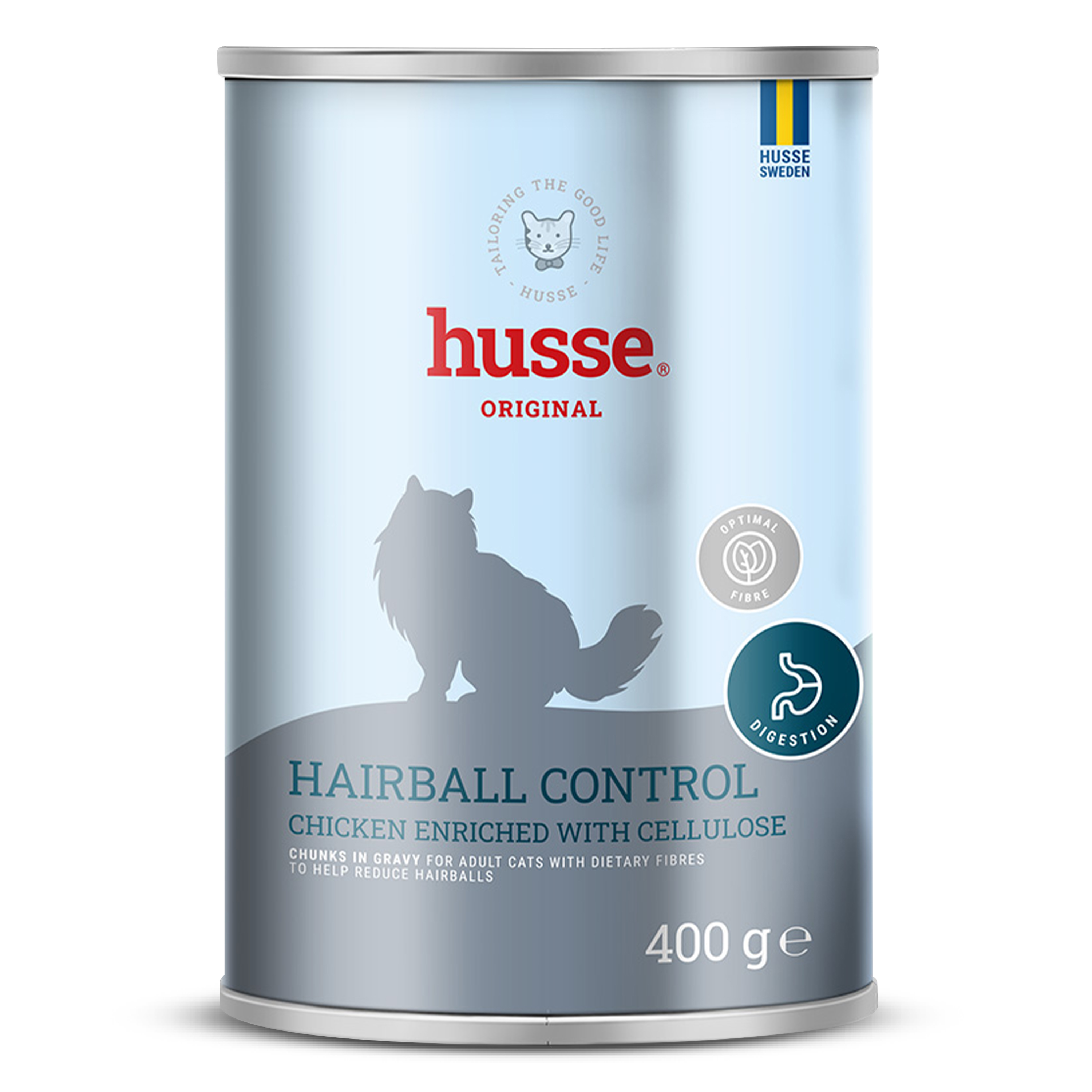 Hairball Control, kana, rikastatud tselluloosiga, 12 x 400 g | Täiuslik kassidele, kellel on kalduvus karvapallidele