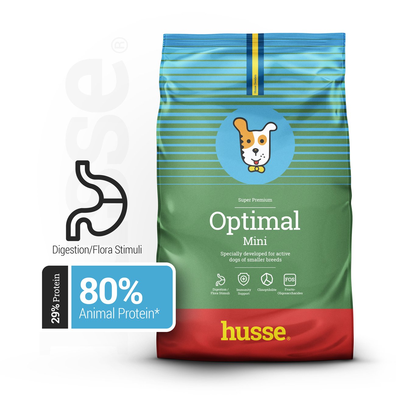 Optimal Mini, 7 kg | Gluteenivaba koerakuivtoit, mis on välja töötatud kõrgete energiavajadustega koerte vajaduste rahuldamiseks.