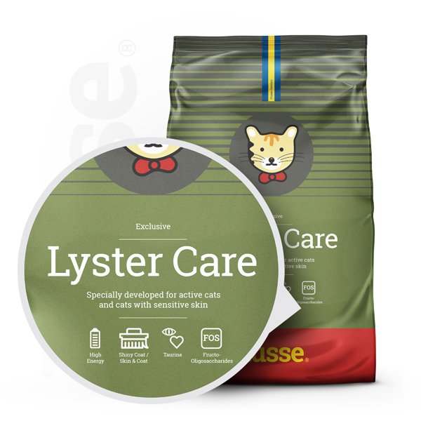 Exclusive Lyster Care, 2 kg | Killud aktiivsetele kassidele või tundliku naha ja karvkattega kassidele