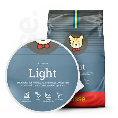 Exclusive Light, 2 kg | Kassi kuivtoit, mis on loodud tervisliku kehakaalu säilitamiseks