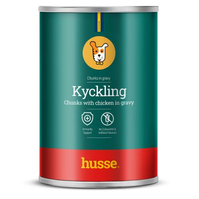 Kyckling konserv koertele lihatükkidega , 12 x 400 g | Tasakaalustatud eine lisatud vitamiinide ja mineraalidega.