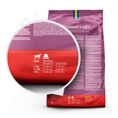 Optimal Light, 15 kg | Mõõduka energiasisaldusega koerakuivtoit optimaalseks kaalukontrolliks